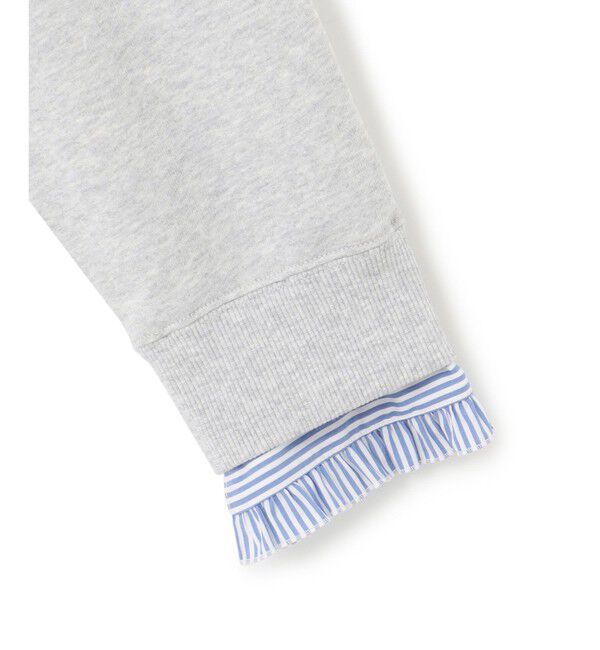 23区「【洗える】クリアコットンテリー ストライプフリル スウェット」|Tシャツ・カットソー|