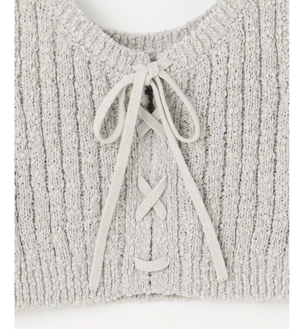 23区「【SLOW/一部店舗限定】リボンヤーン ニット ビスチェ」|ベスト・ジレ|