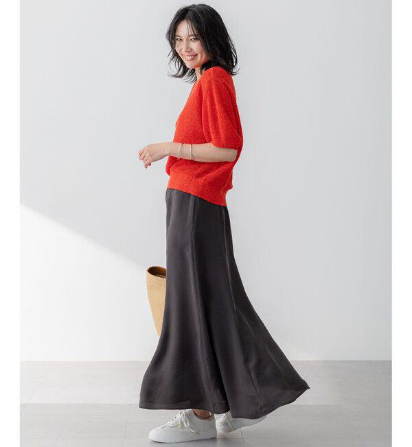 23区「【洗える】ピュアリネン パフスリーブ ニット」|ニット・セーター|