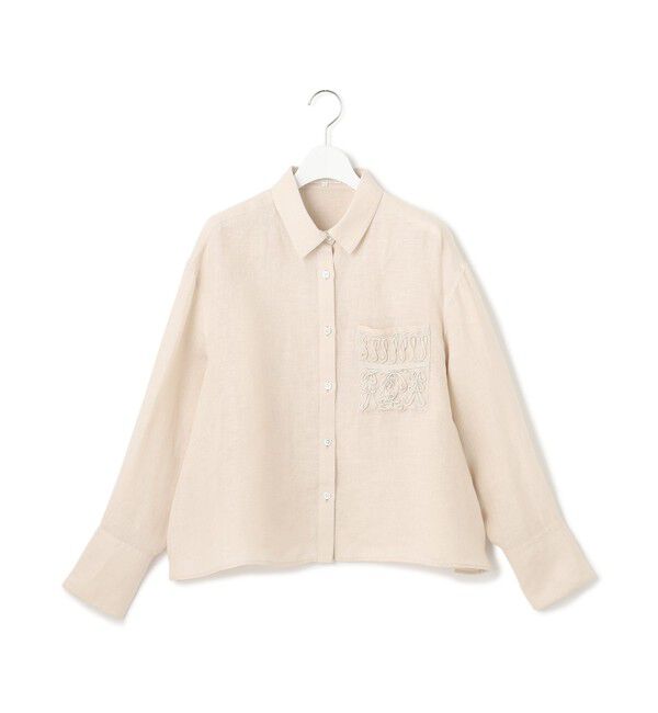 23区「【洗える】LIBECO クロップド シャツ」|シャツ・ブラウス|