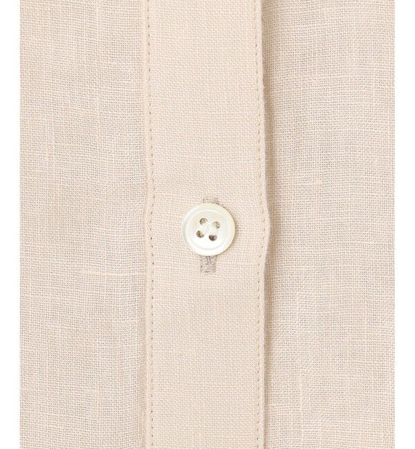 23区「【洗える】LIBECO クロップド シャツ」|シャツ・ブラウス|