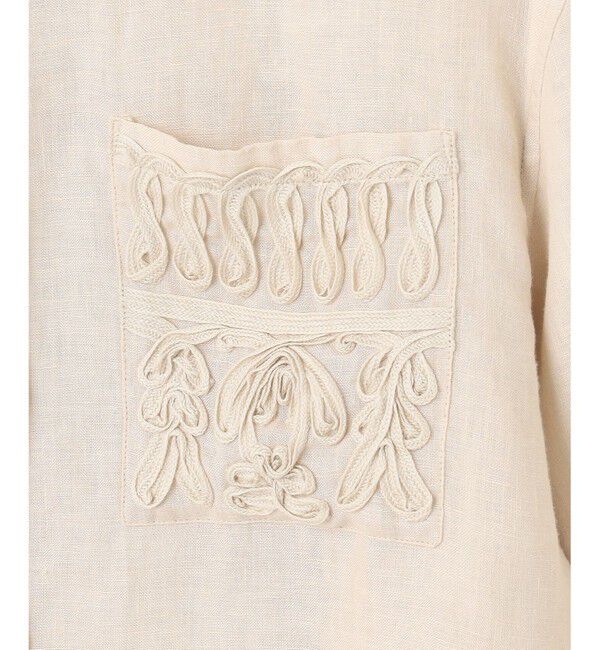 23区「【洗える】LIBECO クロップド シャツ」|シャツ・ブラウス|