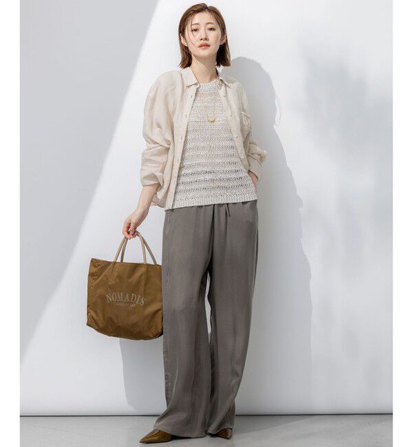 23区「【洗える】LIBECO クロップド シャツ」|シャツ・ブラウス|