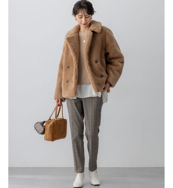 23区「【洗える】ドライ2WAYストレッチ チェック テーパード パンツ」|その他|