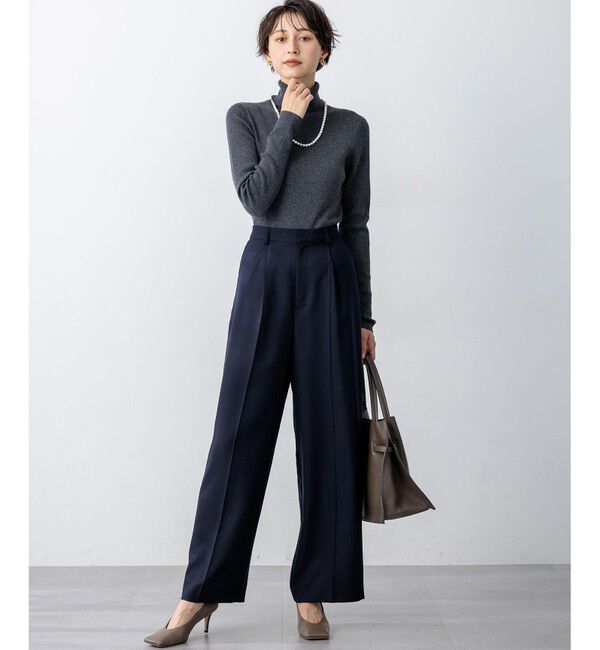 23区「【滝沢眞規子さん着用/VERY掲載/洗える】TWビエラ タック ワイド パンツ」|その他|