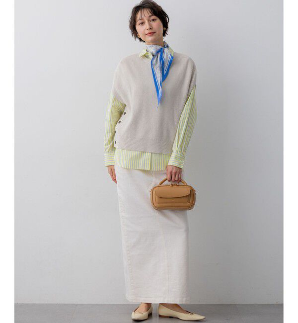 23区「コットンギマ ニットベスト」|ベスト・ジレ|
