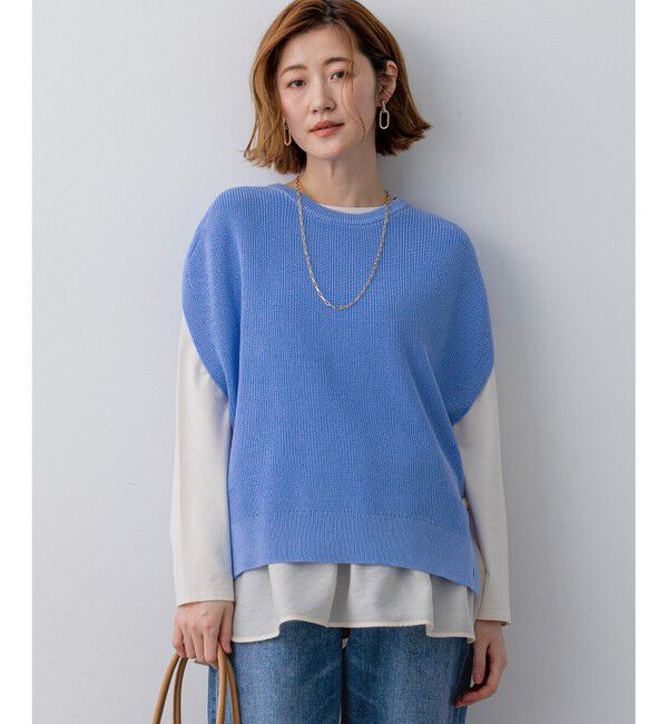 23区「コットンギマ ニットベスト」|ベスト・ジレ|ｽｶｲﾌﾞﾙ