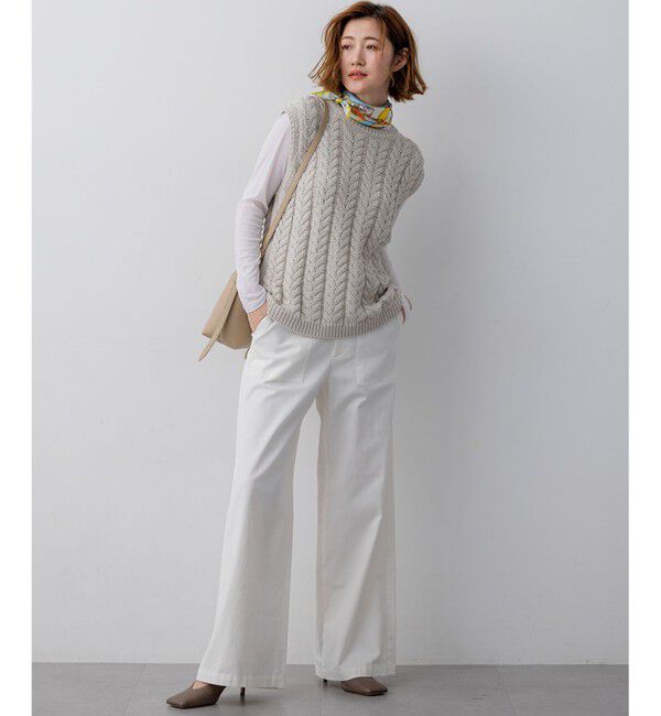 23区「ケーブル ニットベスト」|ベスト・ジレ|