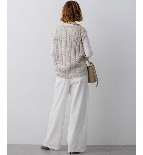 23区「ケーブル ニットベスト」|ベスト・ジレ|