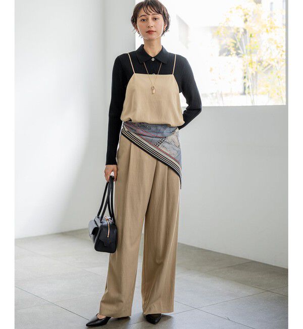 23区「【VERY掲載】ドレープツイル アシンメトリー ワイド パンツ」|その他|