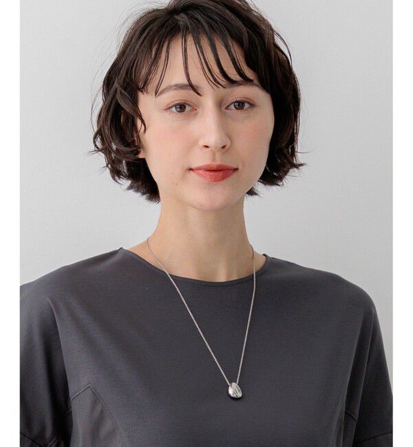 23区「メタルトップ ドロップ ネックレス」|ネックレス|シルバー系