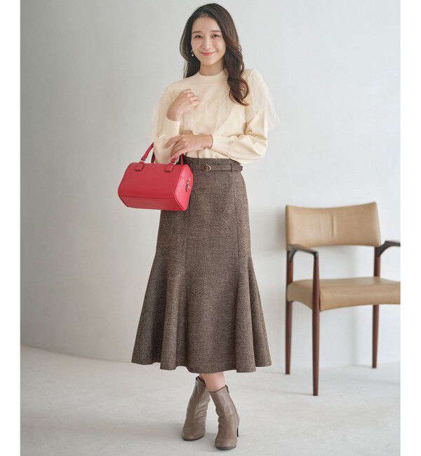 ANY SIS「【洗える】フリルチュールコンビ ニット」|ニット・セーター|