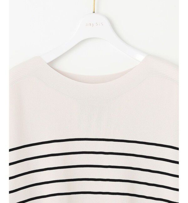 ANY SIS「【接触冷感・UVカット・洗える】ビューティクールボートネック プルオーバー」|ニット・セーター|