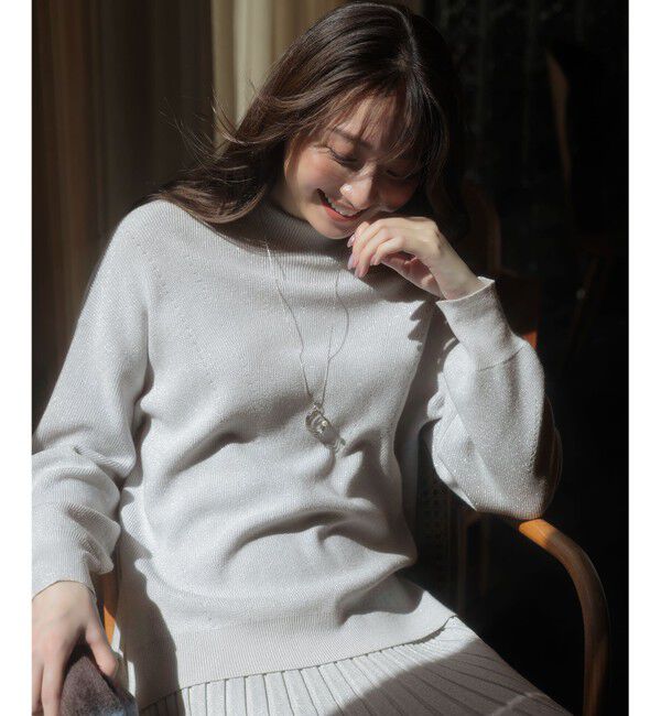 ANY SIS「CICA加工 ビューティ畔ボトルネック ニット」|ニット・セーター|