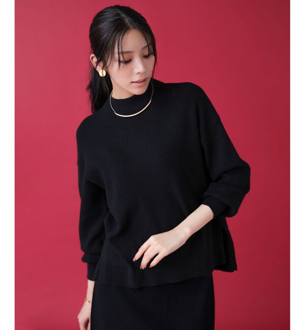 ANY SIS「CICA加工 ビューティ畔ボトルネック ニット」|ニット・セーター|