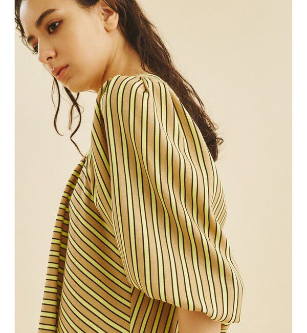 Grace Class「リネンタッチストライプトップ」|Tシャツ・カットソー|