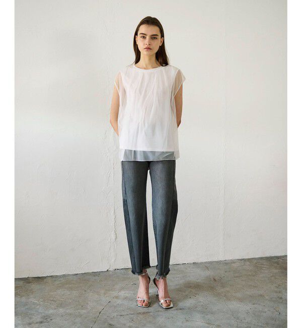 GRACE CONTINENTAL「チュールシアーカットトップ」|Tシャツ・カットソー|