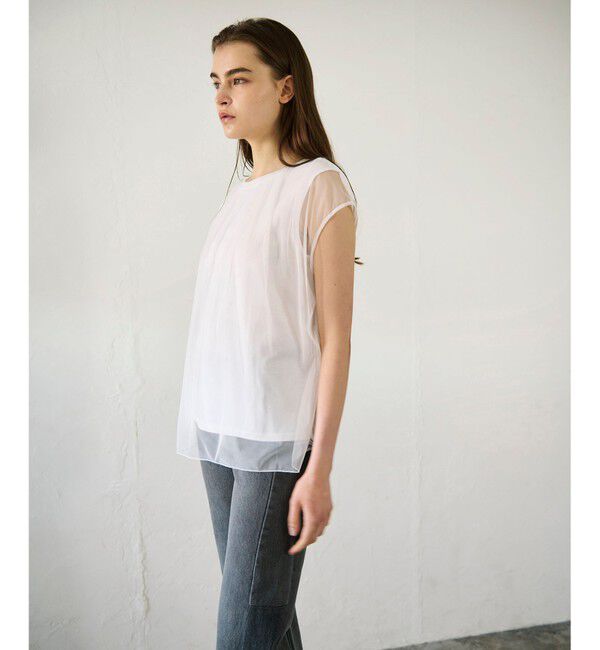 GRACE CONTINENTAL「チュールシアーカットトップ」|Tシャツ・カットソー|