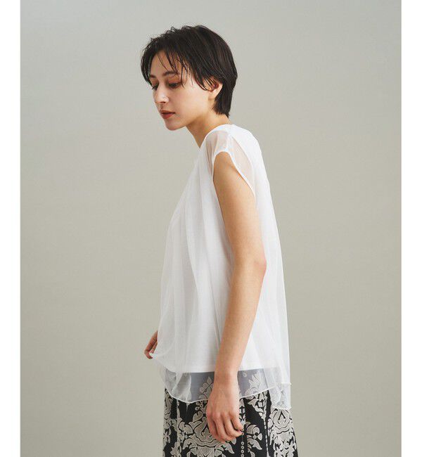 GRACE CONTINENTAL「チュールシアーカットトップ」|Tシャツ・カットソー|