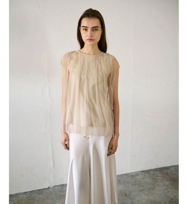 GRACE CONTINENTAL「チュールシアーカットトップ」|Tシャツ・カットソー|