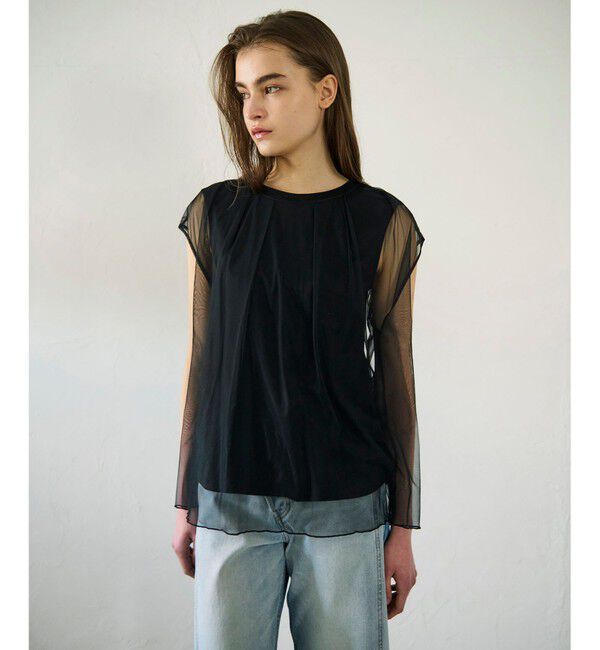 GRACE CONTINENTAL「チュールシアーカットトップ」|Tシャツ・カットソー|