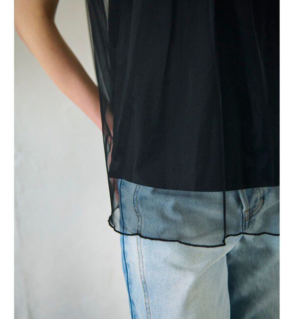 GRACE CONTINENTAL「チュールシアーカットトップ」|Tシャツ・カットソー|