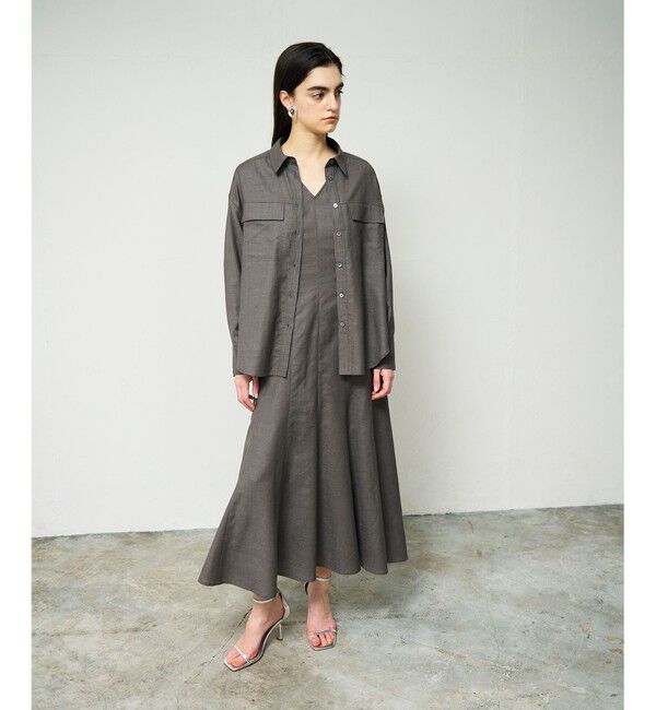 Grace Class「トリアセリネンオーバーシャツ」|シャツ・ブラウス|チャコール
