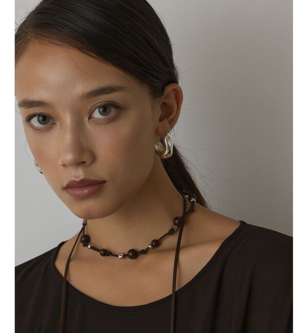 GRACE CONTINENTAL「ビーズレザーチョーカー」|ネックレス|