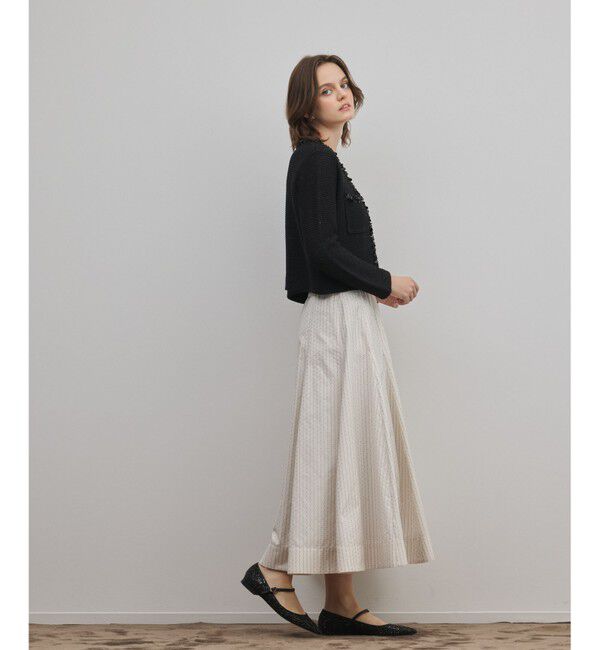 GRACE CONTINENTAL「ラメドットタフタジャガードスカート」|スカート|