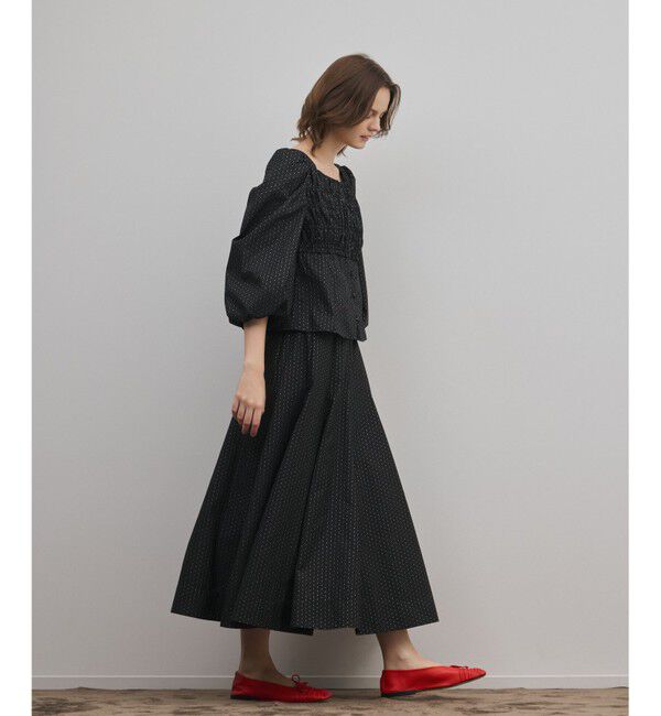 GRACE CONTINENTAL「ラメドットタフタジャガードスカート」|スカート|