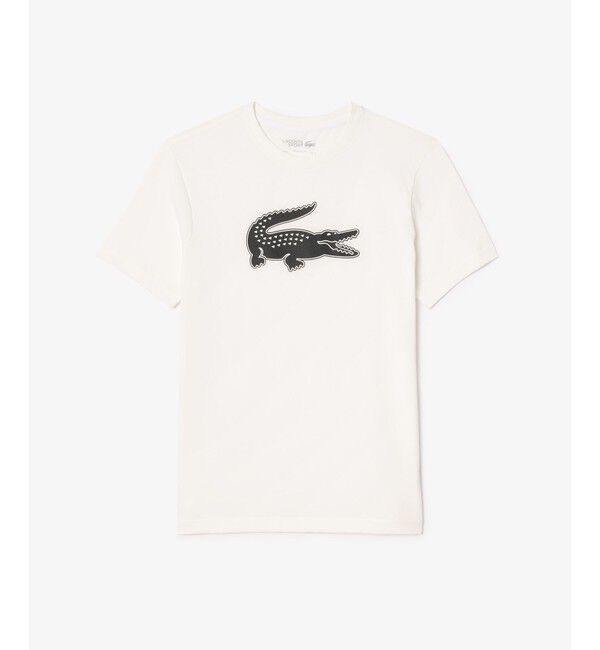 LACOSTE「コットンブレンドウルトラドライロゴプリント半袖Tシャツ」|Tシャツ・カットソー|