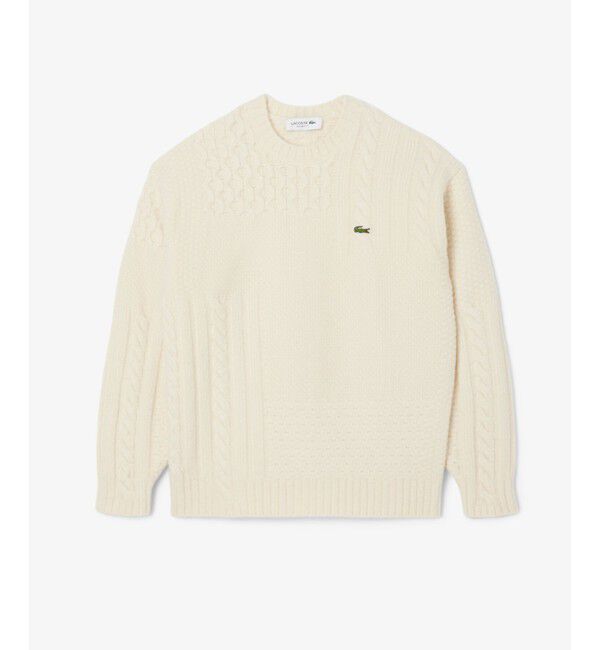 LACOSTE「ミックスニッティング ウールニットセーター」|ニット・セーター|