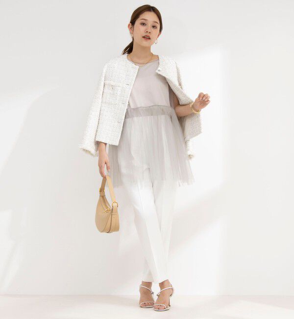 NOLLEY'S「2WAYチュール ノースリーブブラウス」|シャツ・ブラウス|