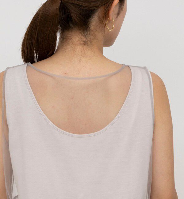 NOLLEY'S「2WAYチュール ノースリーブブラウス」|シャツ・ブラウス|