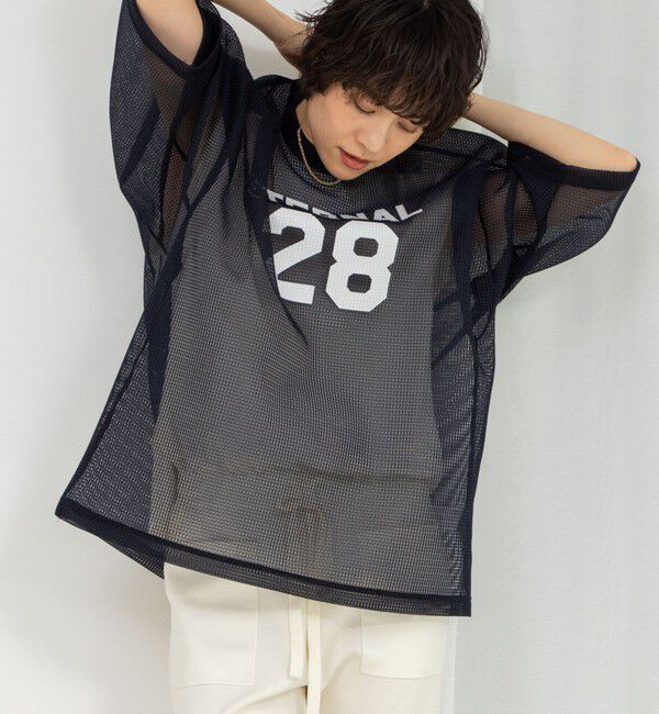 Rie Miller「ダンボールメッシュプリントTシャツ」|Tシャツ・カットソー|