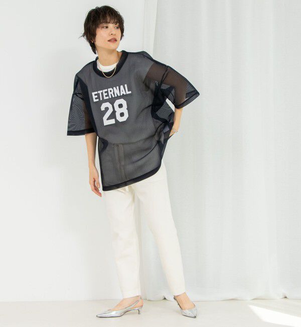 Rie Miller「ダンボールメッシュプリントTシャツ」|Tシャツ・カットソー|