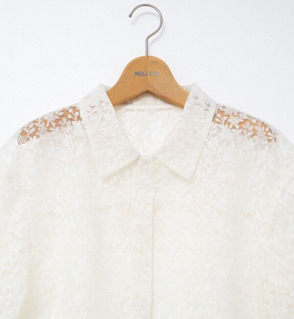 NOLLEY'S「Brocheレースショートシャツ」|シャツ・ブラウス|