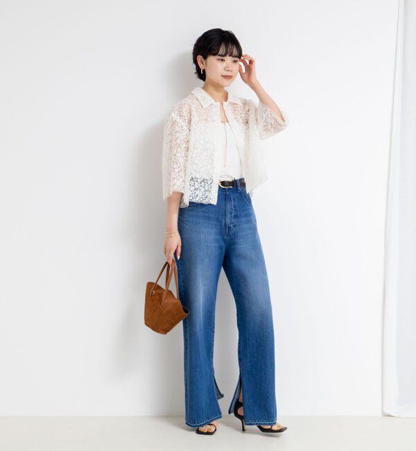 NOLLEY'S「Brocheレースショートシャツ」|シャツ・ブラウス|