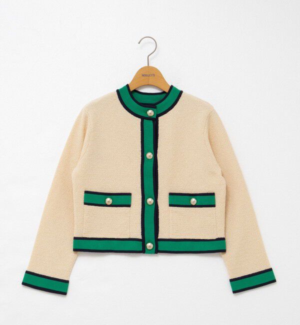 NOLLEY'S「配色ニットジャケット」|カーディガン|