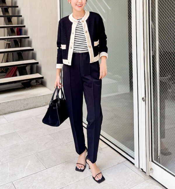 NOLLEY'S「配色ニットジャケット」|カーディガン|