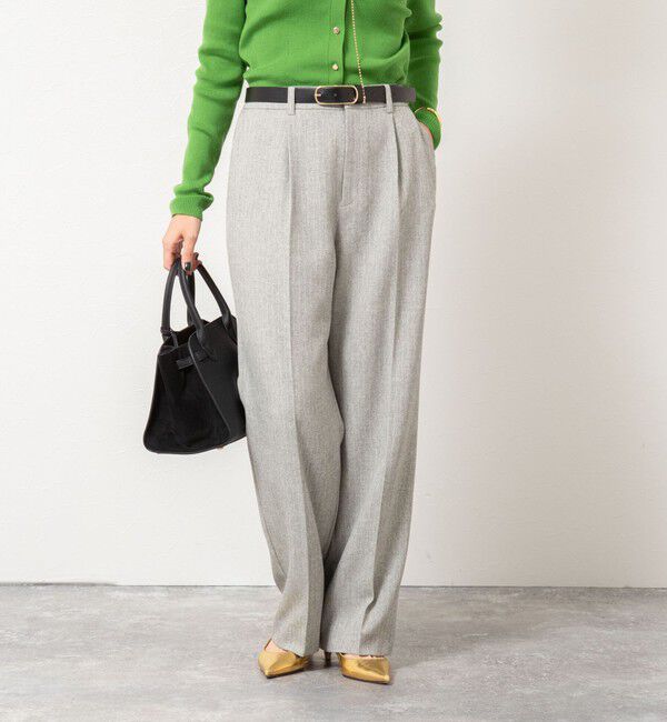 NOLLEY'S「ウォッシャブルウール調愛されセミワイドパンツ」|その他|グレー系その他3