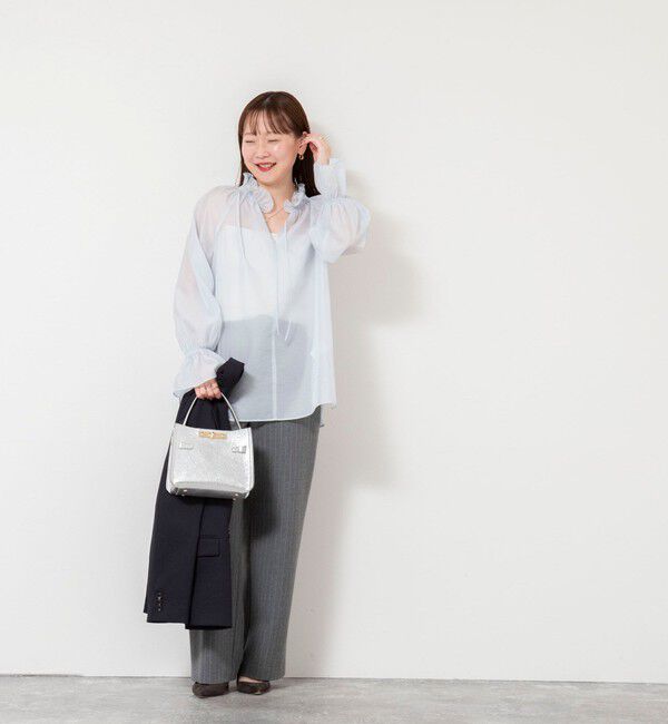 NOLLEY'S sophi「ウォッシャブルオーガンジーフリルブラウス」|シャツ・ブラウス|