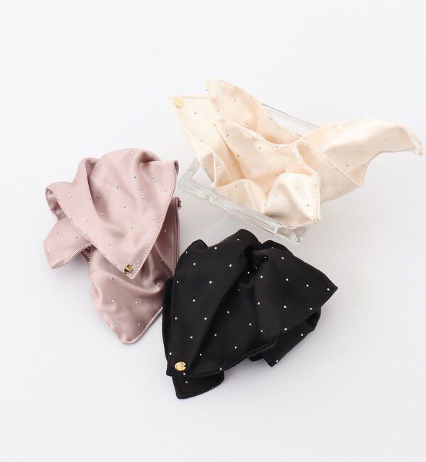 NOLLEY'S「NOLLEYSサテンスクエアキラドットシュシュ」|ヘアゴム・シュシュ|