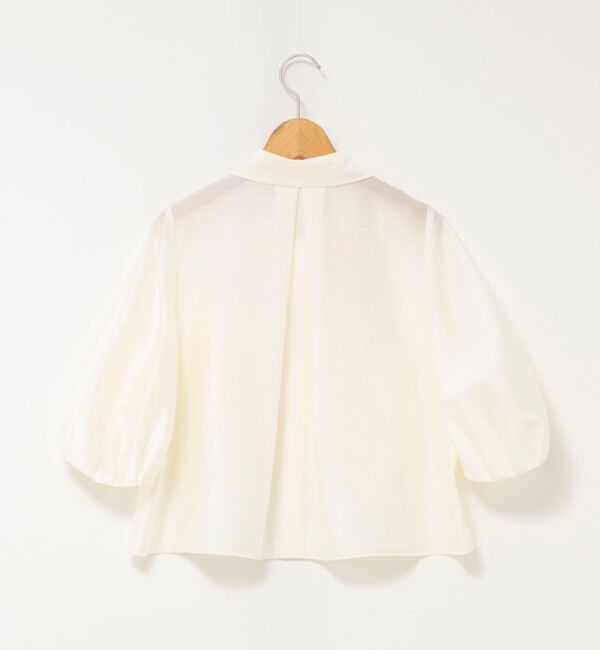 NOLLEY'S「シアーシルキーパール釦フリルブラウス」|シャツ・ブラウス|