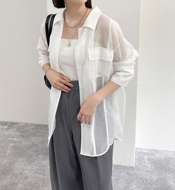 fredy emue「メッシュ切替シャツ」|シャツ・ブラウス|