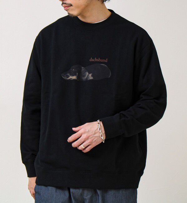 GLOSTER「【MY PET】クルーネックプリントスウェット」|スウェット・ジャージ|ブラック系その他2