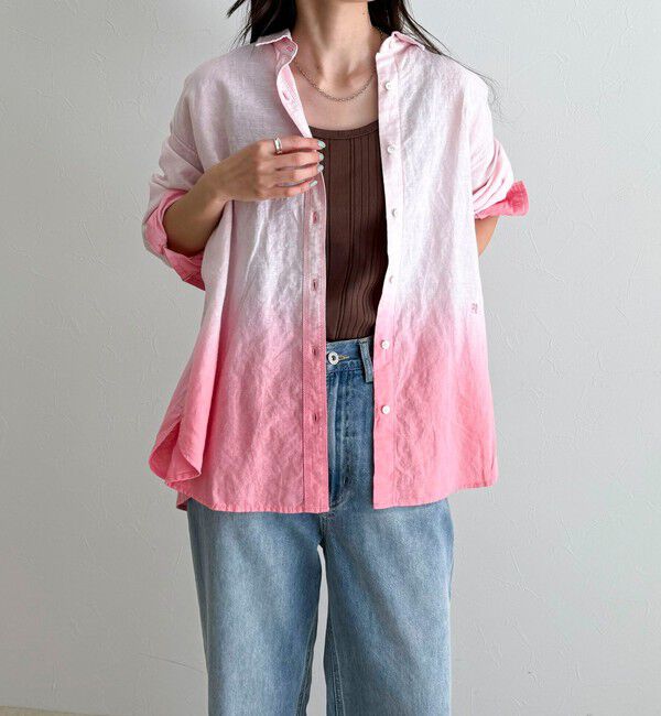 fredy emue「グラデーションリネンシャツ」|シャツ・ブラウス|