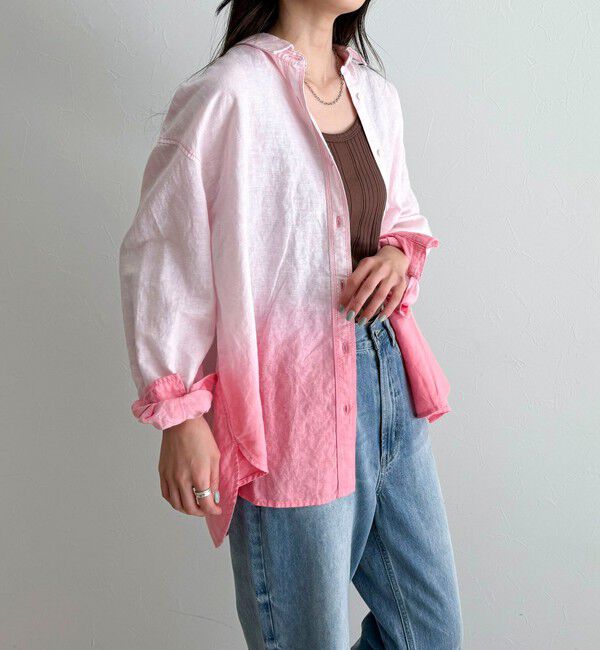 fredy emue「グラデーションリネンシャツ」|シャツ・ブラウス|