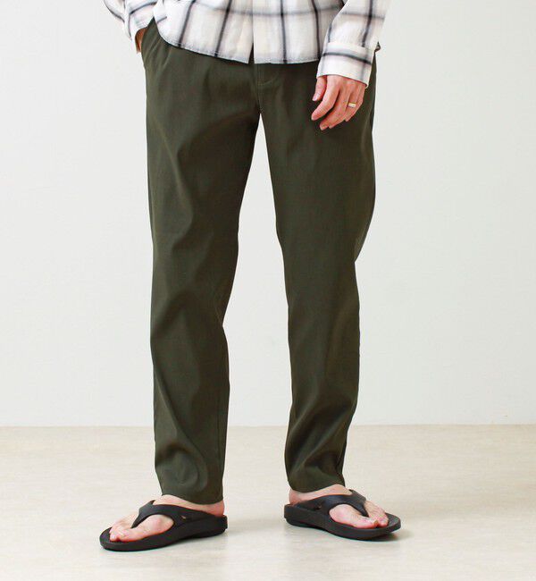 GLOSTER「【快適ストレッチ】Relaxイージーパンツ」|チノ|オリーブ