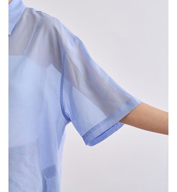 ROPE「【洗える】コットンシアークロップドシャツ」|シャツ・ブラウス|